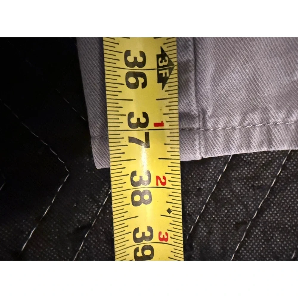 Levi's 502 Regular Taper Pants Mens 36x32 Grey White Tab Stretch Twill Chino